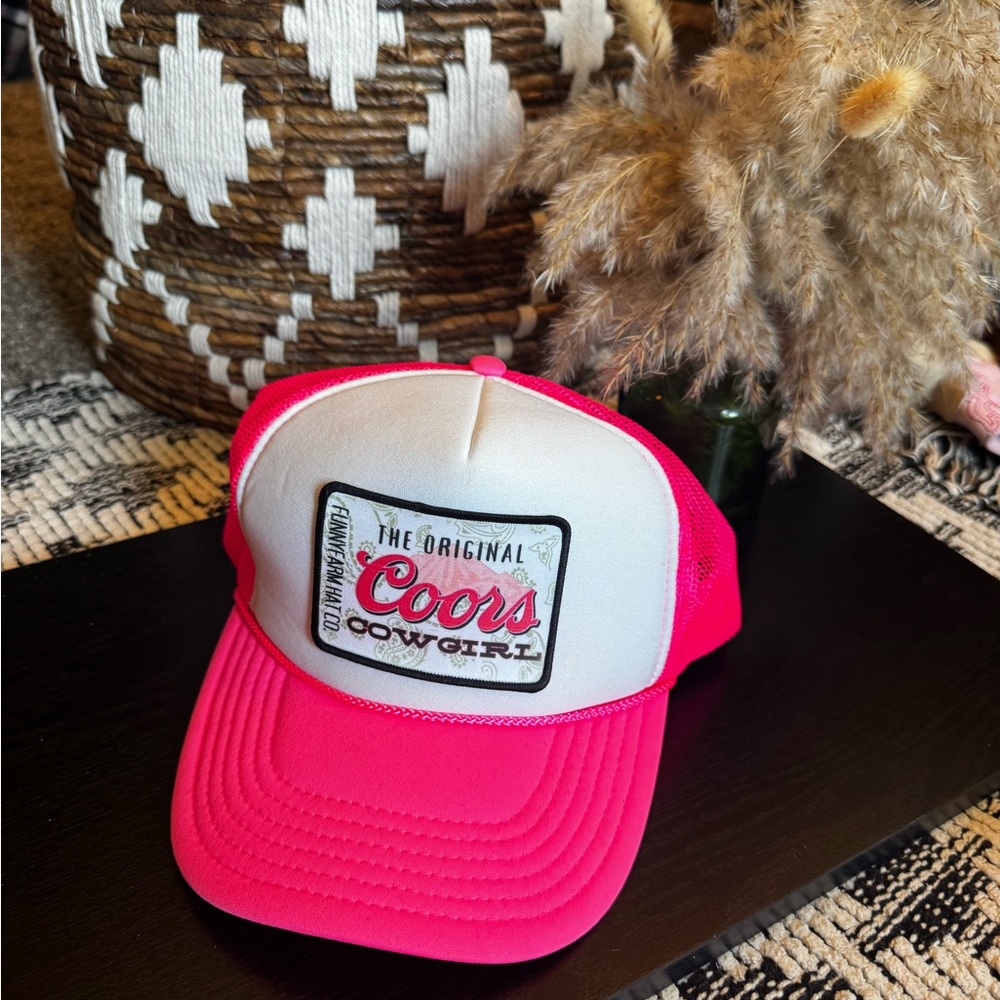 Coors Cowgirl Pink and White Trucker Hat